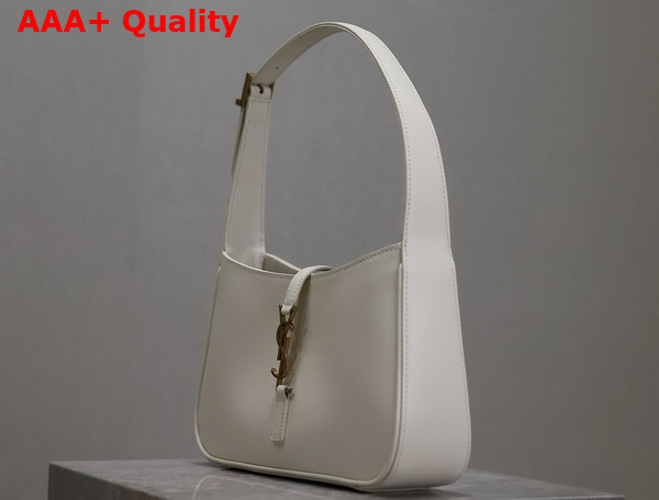 Saint Laurent Le 5 A 7 Hobo Bag in Blanc Vintage Smooth Leather Replica