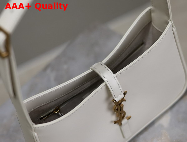 Saint Laurent Le 5 A 7 Hobo Bag in Blanc Vintage Smooth Leather Replica