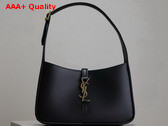 Saint Laurent Le 5 A 7 Hobo Bag in Noir Smooth Leather Replica