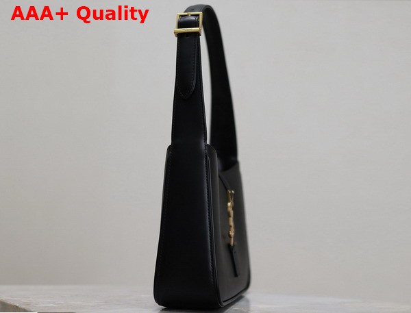 Saint Laurent Le 5 A 7 Hobo Bag in Noir Smooth Leather Replica