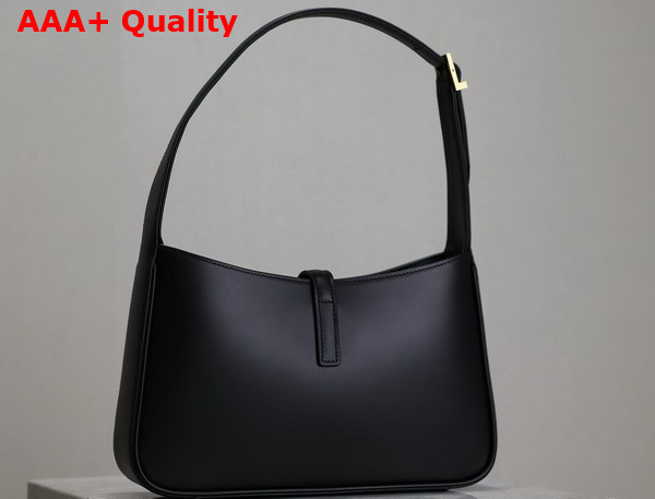 Saint Laurent Le 5 A 7 Hobo Bag in Noir Smooth Leather Replica