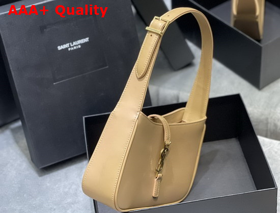 Saint Laurent Le 5 A 7 Hobo Bag in Vegetable Tanned Leather Brown Gold Replica