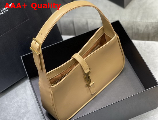 Saint Laurent Le 5 A 7 Hobo Bag in Vegetable Tanned Leather Brown Gold Replica