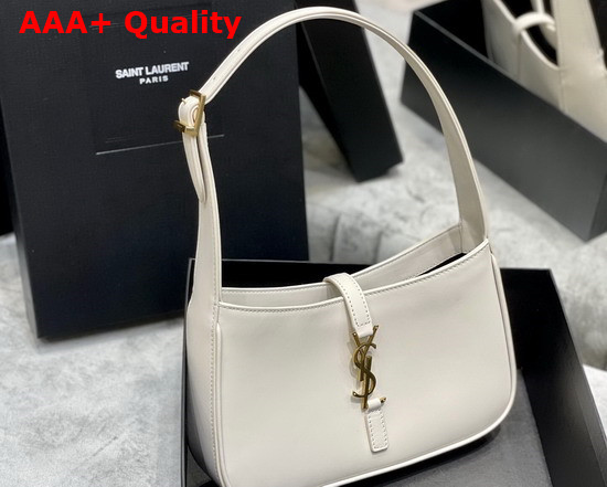 Saint Laurent Le 5 A 7 Hobo Bag in White Smooth Leather Replica