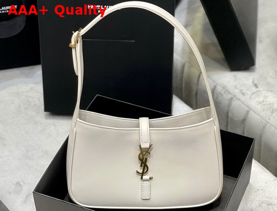 Saint Laurent Le 5 A 7 Hobo Bag in White Smooth Leather Replica
