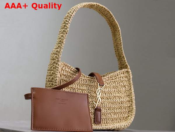 Saint Laurent Le 5 A 7 Mini in Raffia Natural and Brick Replica