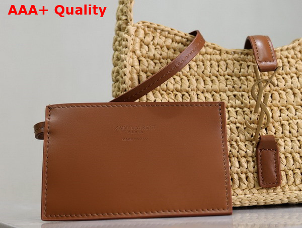 Saint Laurent Le 5 A 7 Mini in Raffia Natural and Brick Replica