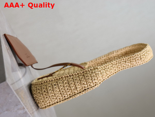 Saint Laurent Le 5 A 7 Mini in Raffia Natural and Brick Replica