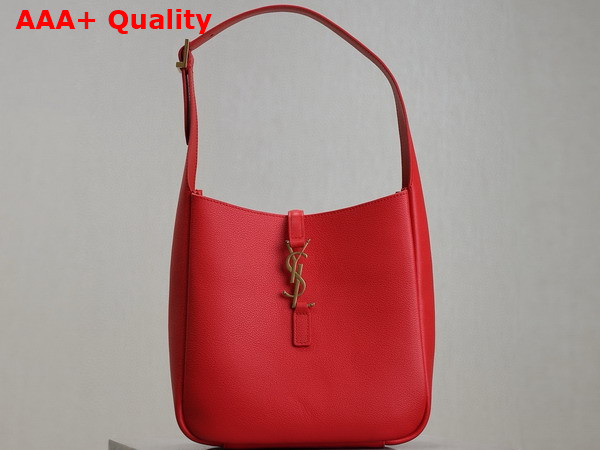 Saint Laurent Le 5 A 7 Supple Small in Grained Leather Red Replica