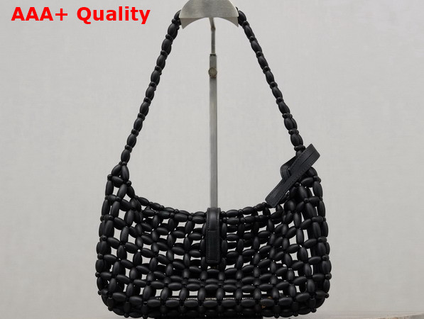 Saint Laurent Le 5 A 7 in Black Wood Beads 862997 Replica