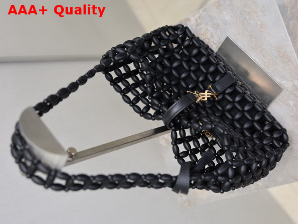 Saint Laurent Le 5 A 7 in Black Wood Beads 862997 Replica