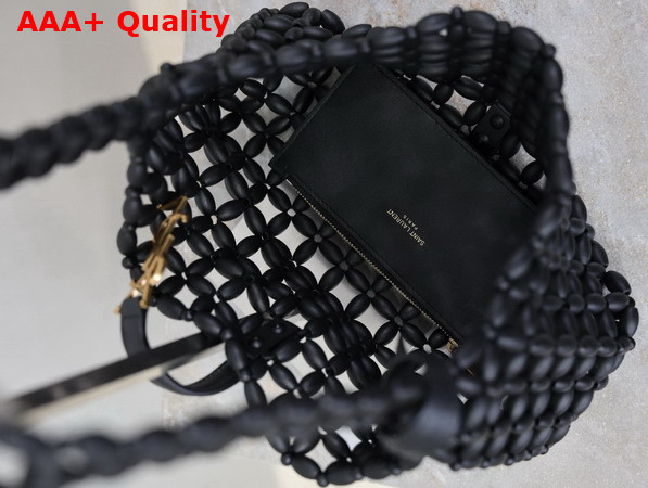 Saint Laurent Le 5 A 7 in Black Wood Beads 862997 Replica