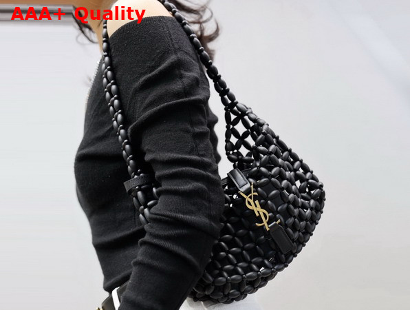 Saint Laurent Le 5 A 7 in Black Wood Beads 862997 Replica