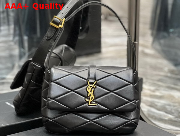 Saint Laurent Le 57 Hobo Shoulder Bag in Black Quilted Lambskin Replica