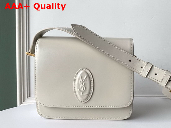Saint Laurent Le 61 Medium Saddle Bag in Blanc Vintage Smooth Leather Replica