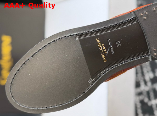 Saint Laurent Le Loafer Bateau in Havana Crocodile Embossed Calfskin Replica