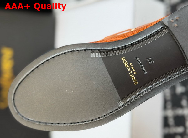 Saint Laurent Le Loafer Bateau in Natural Python Leather Replica