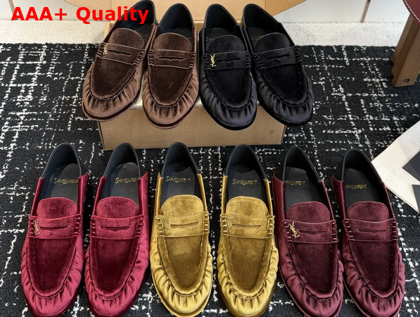 Saint Laurent Le Loafer Foldable in Velvet A003SHGVOAL6193 Replica