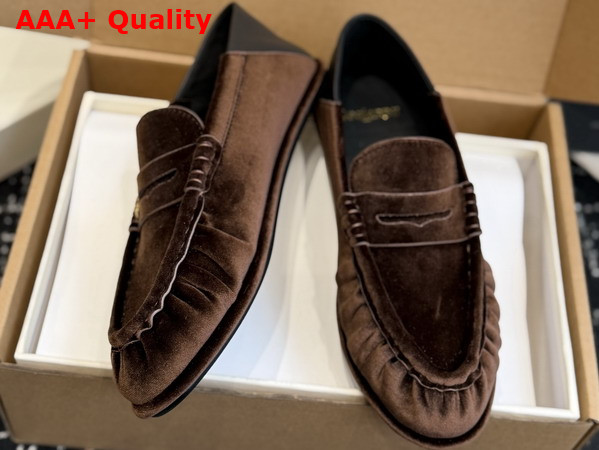 Saint Laurent Le Loafer Foldable in Velvet A003SHGVOAL6193 Replica