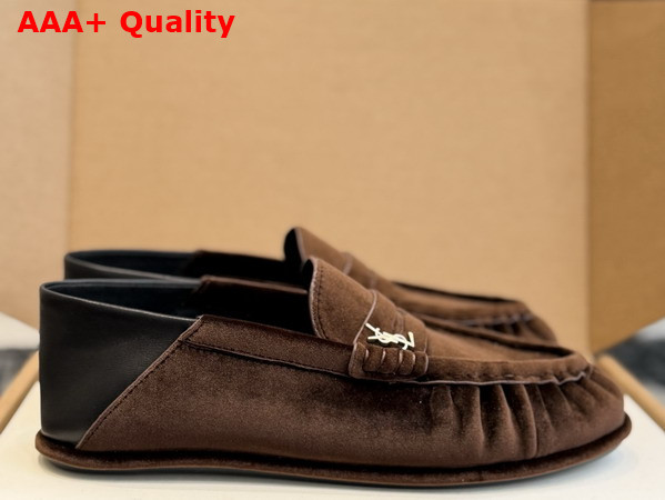 Saint Laurent Le Loafer Foldable in Velvet A003SHGVOAL6193 Replica