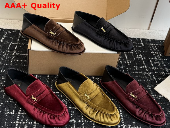 Saint Laurent Le Loafer Foldable in Velvet A003SHGVOAL6193 Replica