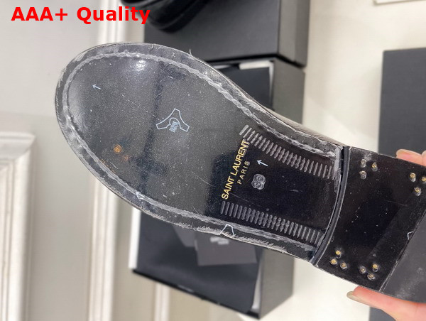 Saint Laurent Le Loafer Penny Slippers in Eel Black Replica