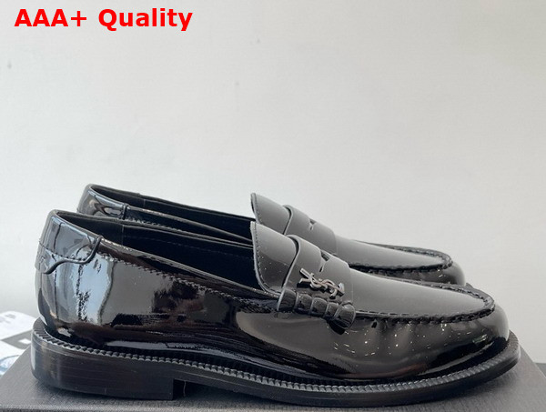 Saint Laurent Le Loafer Penny in Black Patent Leather Replica