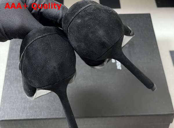 Saint Laurent Le Loafer Pumps in Black Suede Replica