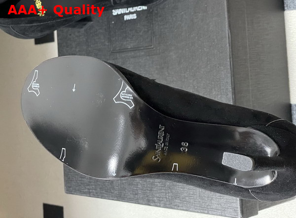 Saint Laurent Le Loafer Pumps in Black Suede Replica