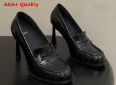 Saint Laurent Le Loafer Pumps in Eel Black Replica