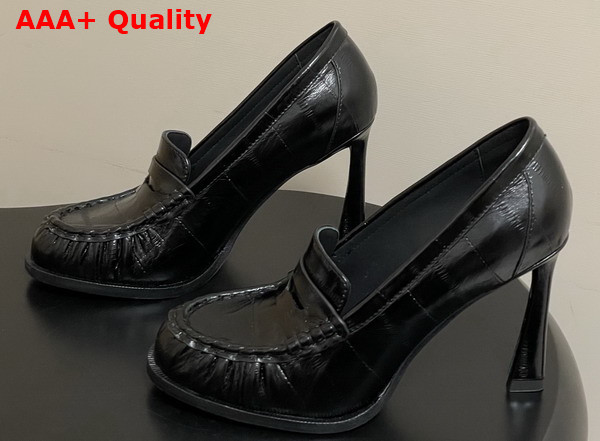 Saint Laurent Le Loafer Pumps in Eel Black Replica