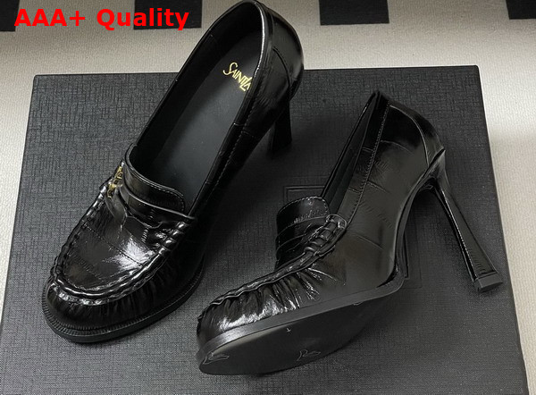 Saint Laurent Le Loafer Pumps in Eel Black Replica