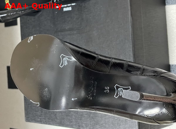 Saint Laurent Le Loafer Pumps in Eel Black Replica