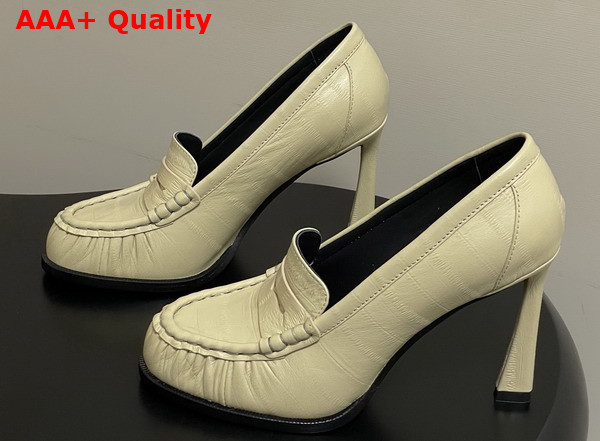 Saint Laurent Le Loafer Pumps in Eel Cream Replica