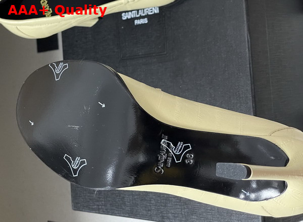 Saint Laurent Le Loafer Pumps in Eel Cream Replica