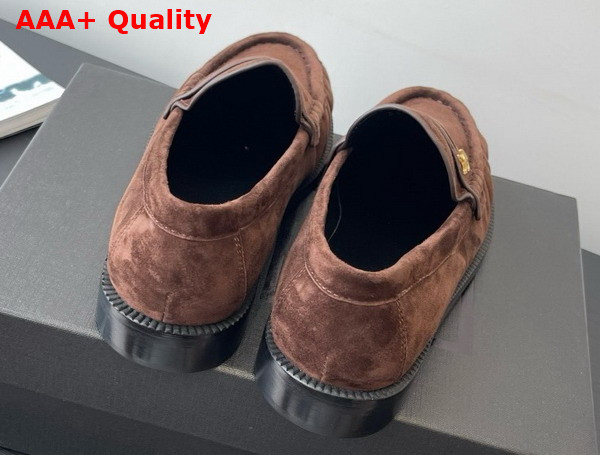 Saint Laurent Le Loafer Supple in Suede Brown Replica