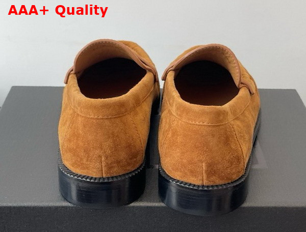 Saint Laurent Le Loafer Supple in Suede Cognac Replica
