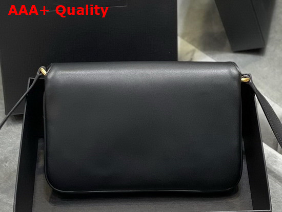 Saint Laurent Le Maillon Satchel in Black Smooth Leather Replica