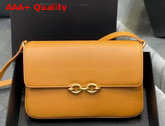 Saint Laurent Le Maillon Satchel in Mustard Smooth Leather Replica