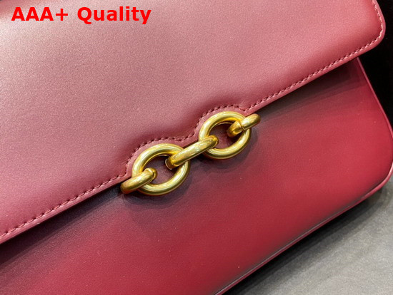 Saint Laurent Le Maillon Satchel in Rouge Eros Smooth Leather Replica