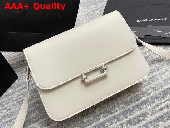 Saint Laurent Le Pave Satchel in Smooth Leather Blanc Vintage Replica