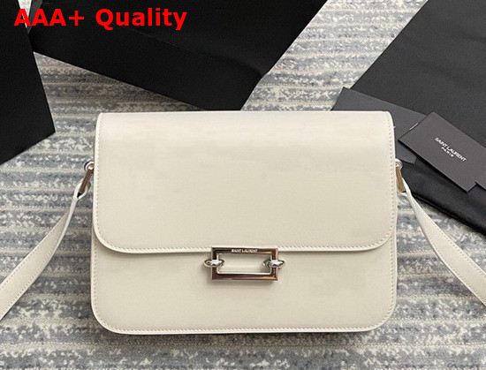 Saint Laurent Le Pave Satchel in Smooth Leather Blanc Vintage Replica