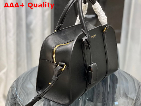 Saint Laurent Lock Baby Duffle in Black Smooth Leather Replica