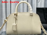 Saint Laurent Lock Baby Duffle in Blanc Vintage Smooth Leather Replica