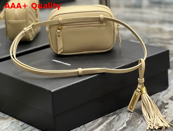 Saint Laurent Lou Belt Bag in Beige Quilted Leather Replica