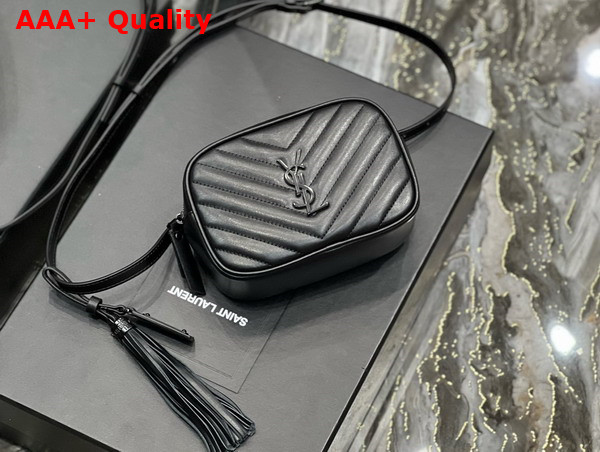 Saint Laurent Lou Belt Bag in Black Quilted Leather with Matte Black Metal Hardware Replica