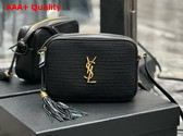 Saint Laurent Lou Camera Bag in Black Raffia Replica