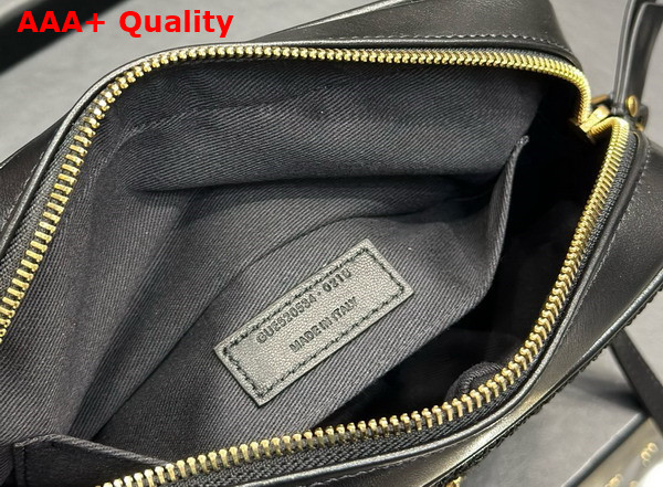 Saint Laurent Lou Camera Bag in Black Raffia Replica