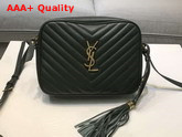 Saint Laurent Lou Camera Bag in Dark Green Quilted Leather Replica