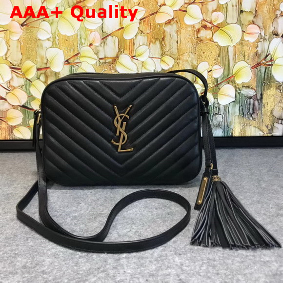 Saint Laurent Lou Camera Bag in Quilted Black Leather Replica